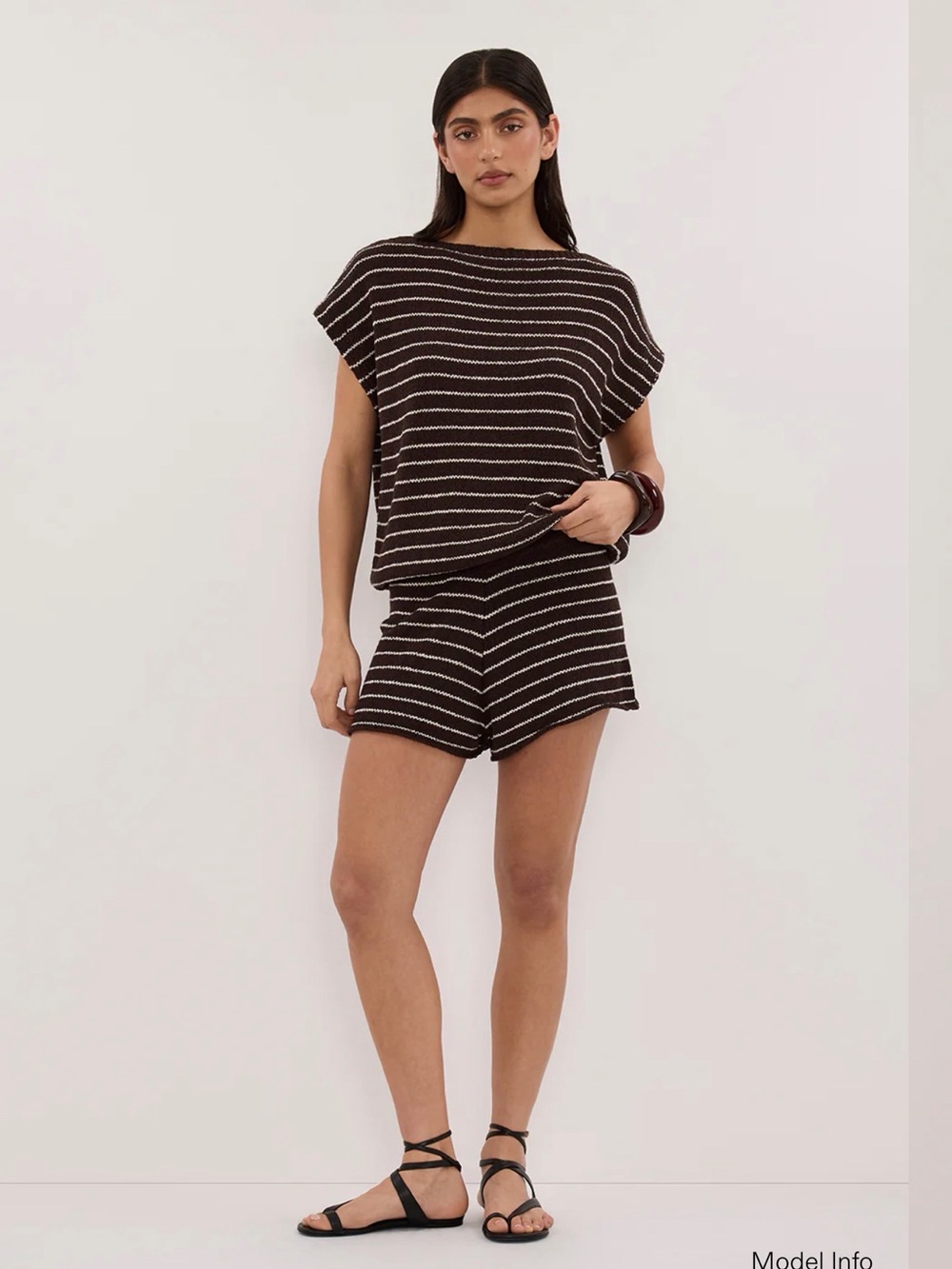 DISSH Chocolate Knit Striped Women's Set
